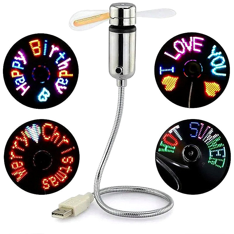 Electronics And Gadgets Ce - Portable USB LED Message Fan, Programmable