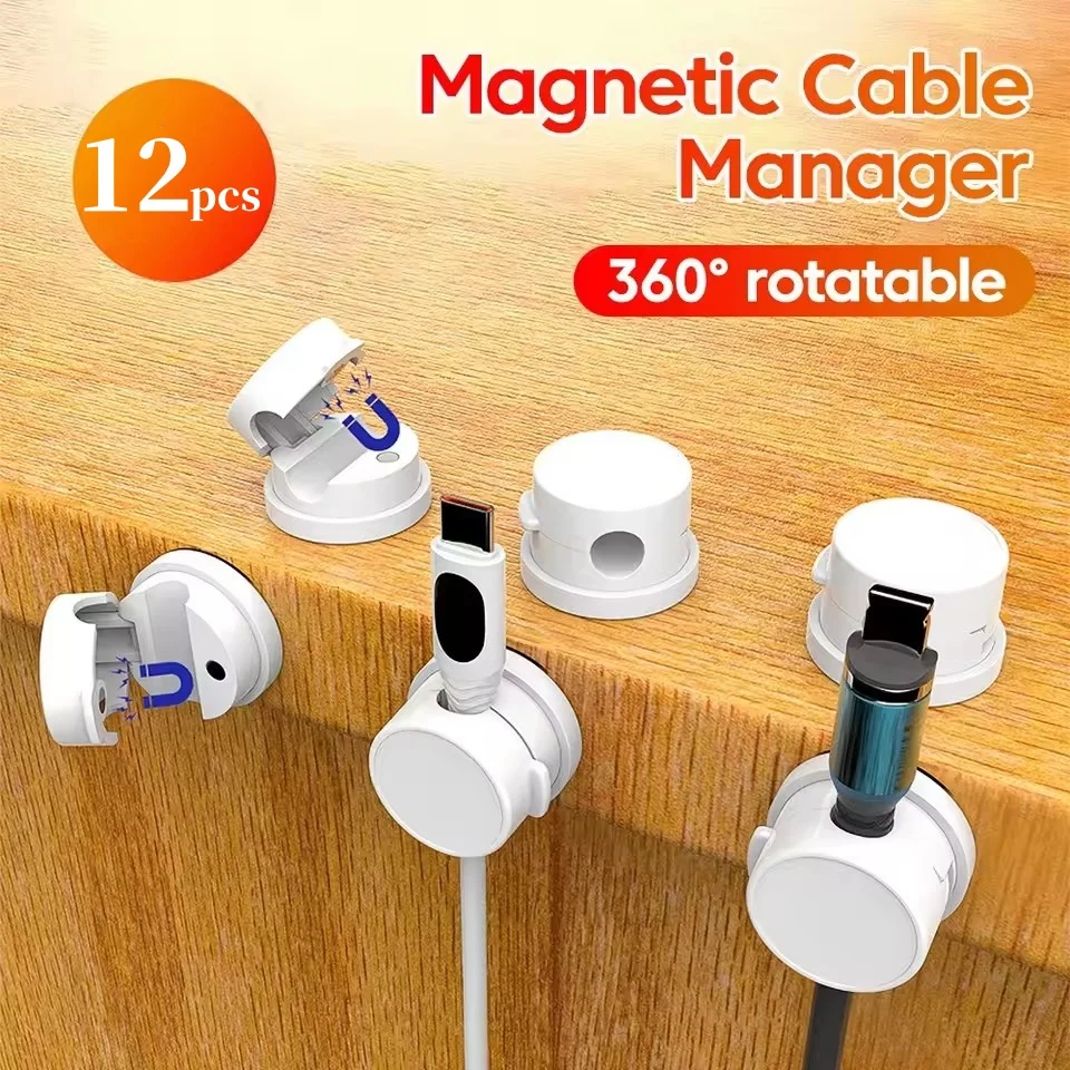 Usb Charger - 360 Rotation Magnetic Cable Clip Cable