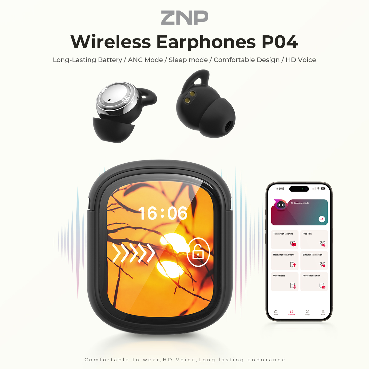 ZNP P04 Sleeping Aid Earbuds A - Headphones Wireless recension och pris